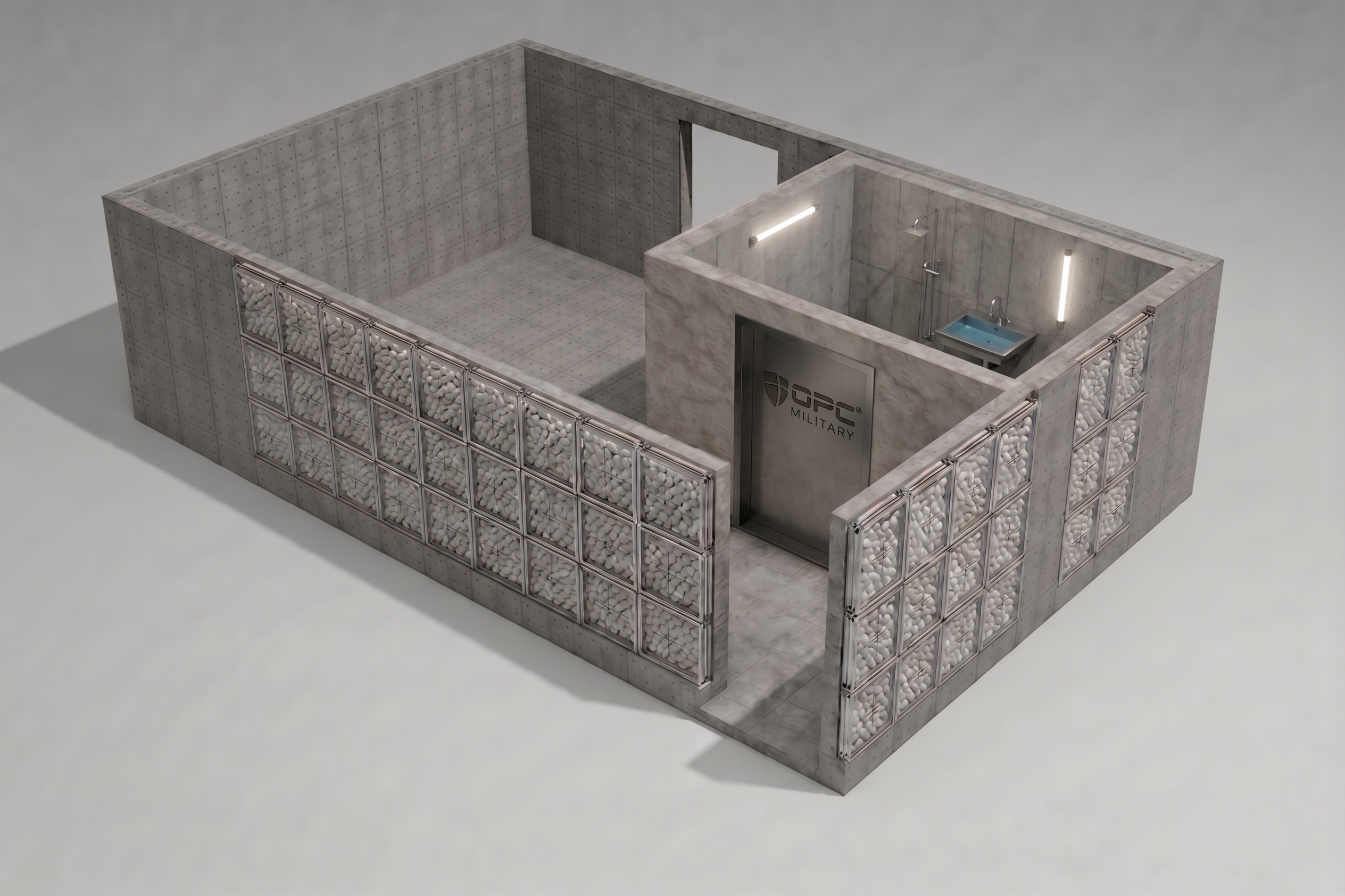 Zabudowa stacjonarna schronowa SAFE ROOM OPC Protect - ufortyfikowane strefy bezpieczeństwa
